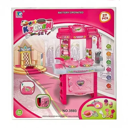 مجموعة مطبخ صغير مع أدوات مائدة بأضواء و أصوات